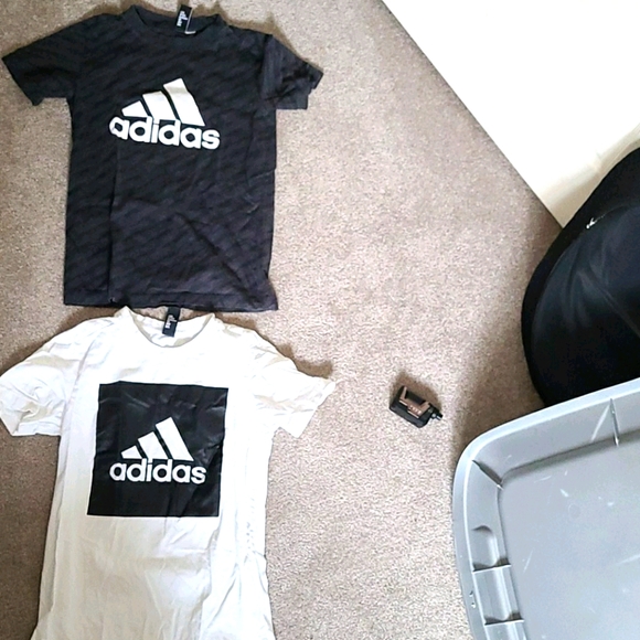 TWO ADDIDAS boys shirts youth sports - Picture 1 of 4